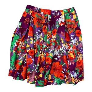 LuLaRoe Women's Madison Skirt 2XL Floral‎ A-Line Knee Length Multicolor